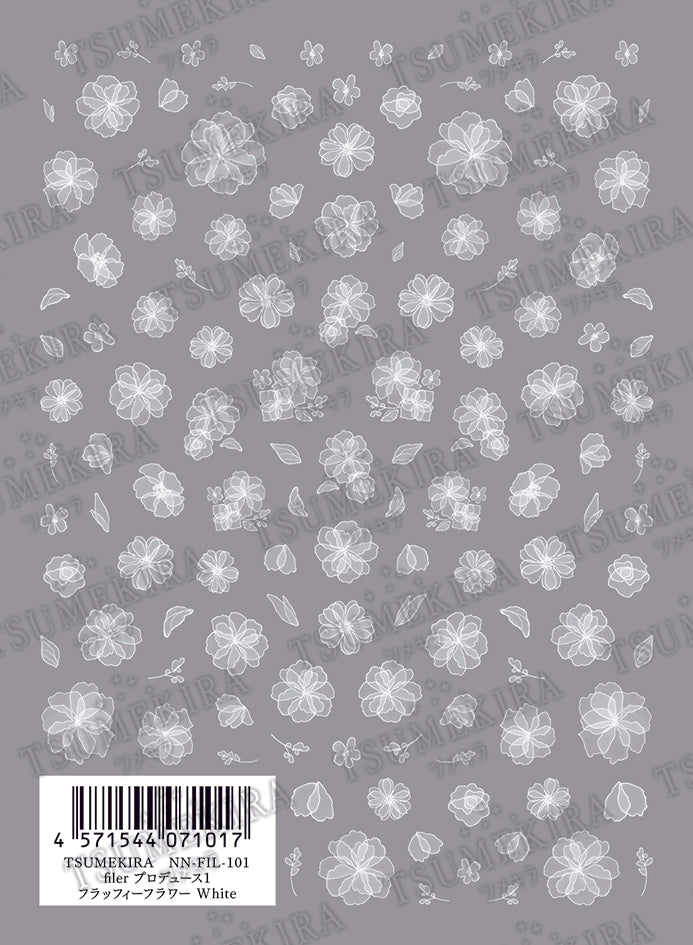 TSUMEKIRA FILER × FLUFFY FLOWER WHITE | NN-FIL-101