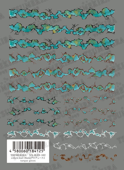 TSUMEKIRA COLORSNAIL HANA × TURQUO GREEN | NN-HAN-102
