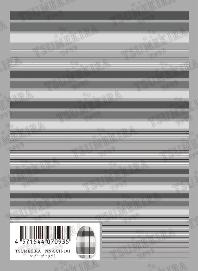 TSUMEKIRA SHEER CHECK 1 | NN-SCH-101