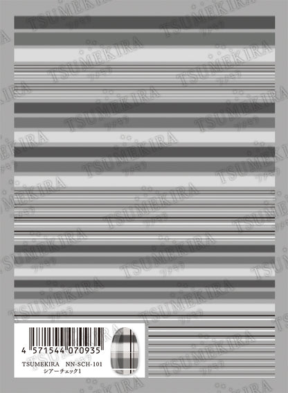 TSUMEKIRA SHEER CHECK 1 | NN-SCH-101