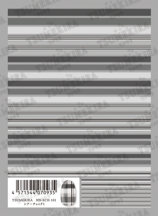 TSUMEKIRA SHEER CHECK 1 | NN-SCH-101