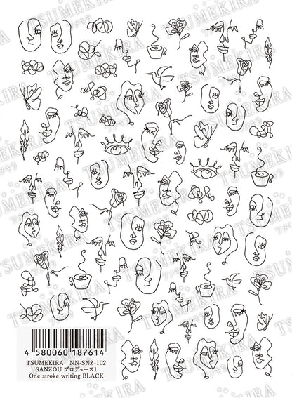 TSUMEKIRA SANZOU × ONE STROKE WRITING BLACK | NN-SNZ-102