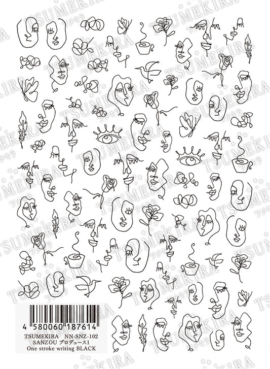 TSUMEKIRA SANZOU × ONE STROKE WRITING BLACK | NN-SNZ-102