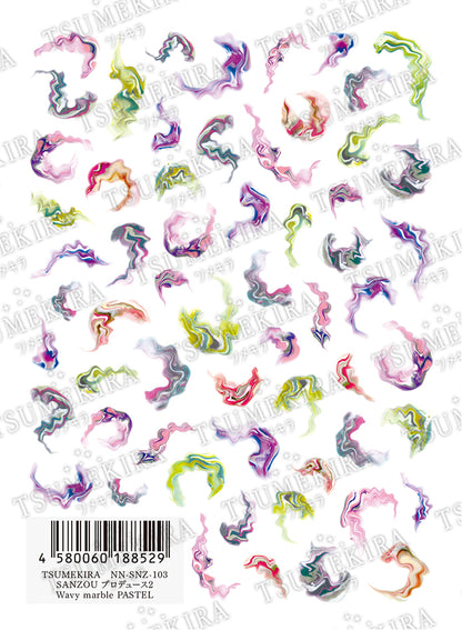TSUMEKIRA SANZOU × WAVY MARBLE PASTEL | NN-SNZ-103