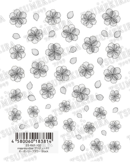 TSUMEKIRA 【ES】 RRIEENÉExFILER × ORGANDY FLOWER BLACK | ES-RXF-102