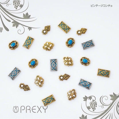 VINTAGE CONCHO #3 LONG SQUARE SILVER PRX6071