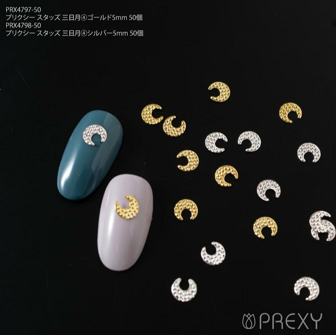 PREXY STUDS CRESCENT MOON ④ SILVER PRX4798