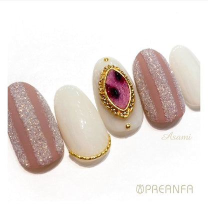 LEOPARD FUR STONE ALMOND PINK SPRX6563