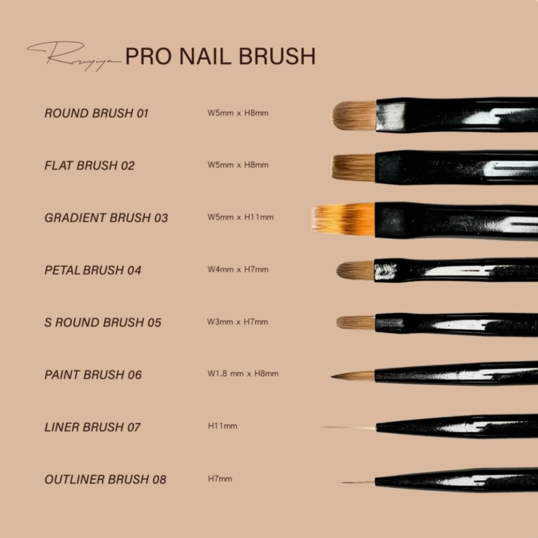 RUYIYA PRO NAIL BRUSH - WALNUT SERIES