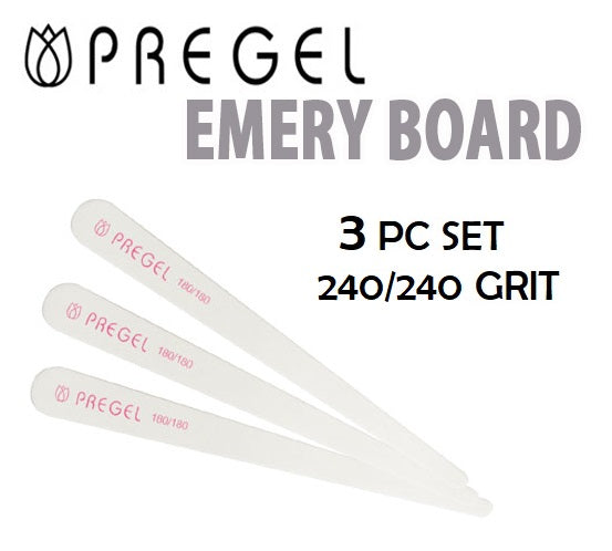 PREGEL EMERY BOARD 240 GRIT 3PC SET