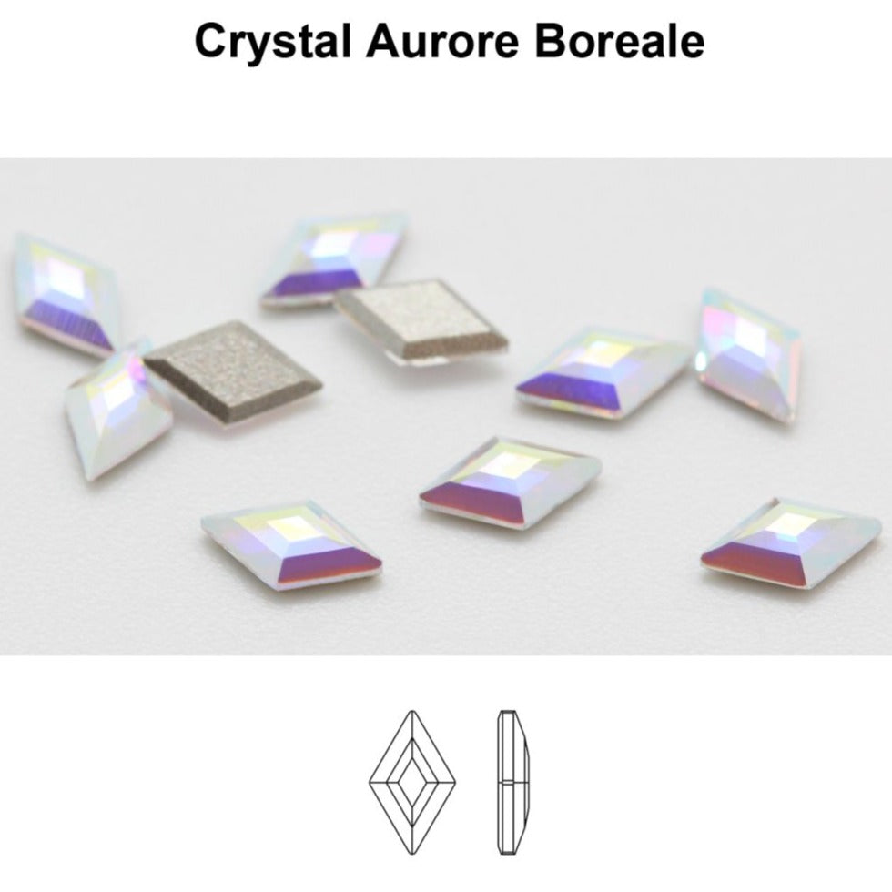SWAROVSKI 2773 DIAMOND SHAPE FLAT BACK AB