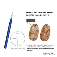 Load image into Gallery viewer, SPIRIT PREGEL NAIL BRUSH - LONG LINER BY TAKESHI
