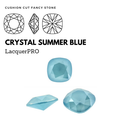 SWAROVSKI CRYSTAL SHINY LACQUER EFFECTS 4470 CUSHION CUT FANCY STONE