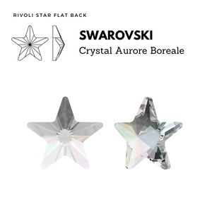 SWAROVSKI 2816 RIVOLI STAR FLAT BACK AB