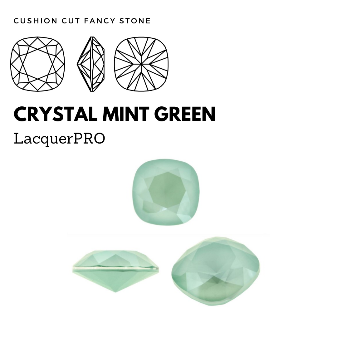 SWAROVSKI CRYSTAL SHINY LACQUER EFFECTS 4470 CUSHION CUT FANCY STONE