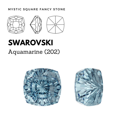SWAROVSKI 4460 MYSTIC SQUARE AQUAMARINE