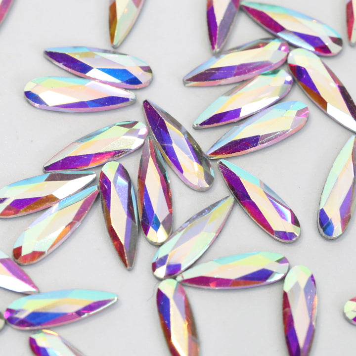 SWAROVSKI 2304 RAINDROP FLAT BACK AB