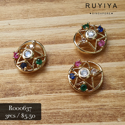 GOLD SAILORMOON'S MIRROR (COLOURFUL) CHARM R000637