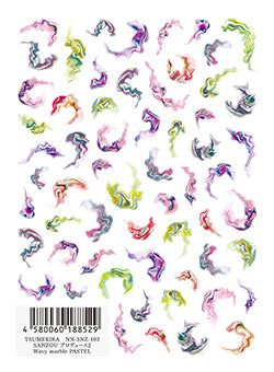 TSUMEKIRA SANZOU × WAVY MARBLE PASTEL | NN-SNZ-103