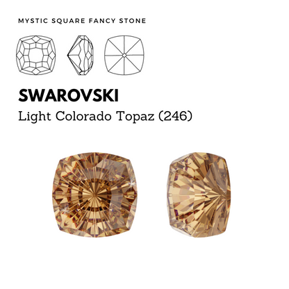 SWAROVSKI 4460 MYSTIC SQUARE LIGHT COLORADO TOPAZ