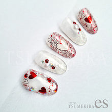 Load image into Gallery viewer, TSUMEKIRA 【ES】 HEART 4 METALLIC RED | ES-HEA-104
