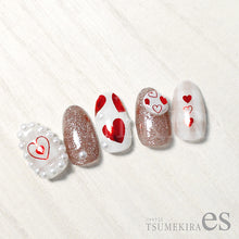 Load image into Gallery viewer, TSUMEKIRA 【ES】 HEART 4 METALLIC RED | ES-HEA-104
