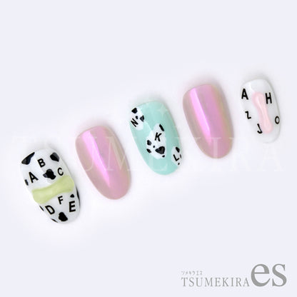 TSUMEKIRA 【ES】 MINI ALPHABET BLACK | ES-MNA-102