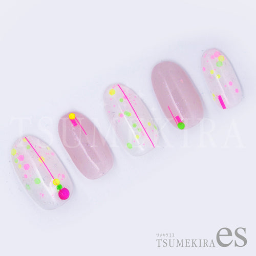 TSUMEKIRA 【ES】 NEON LINE NEON PINK | ES-NLI-101