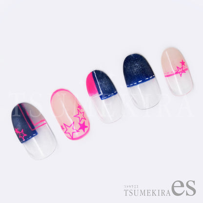 TSUMEKIRA 【ES】 NEON STAR NEON PINK | ES-NST-101