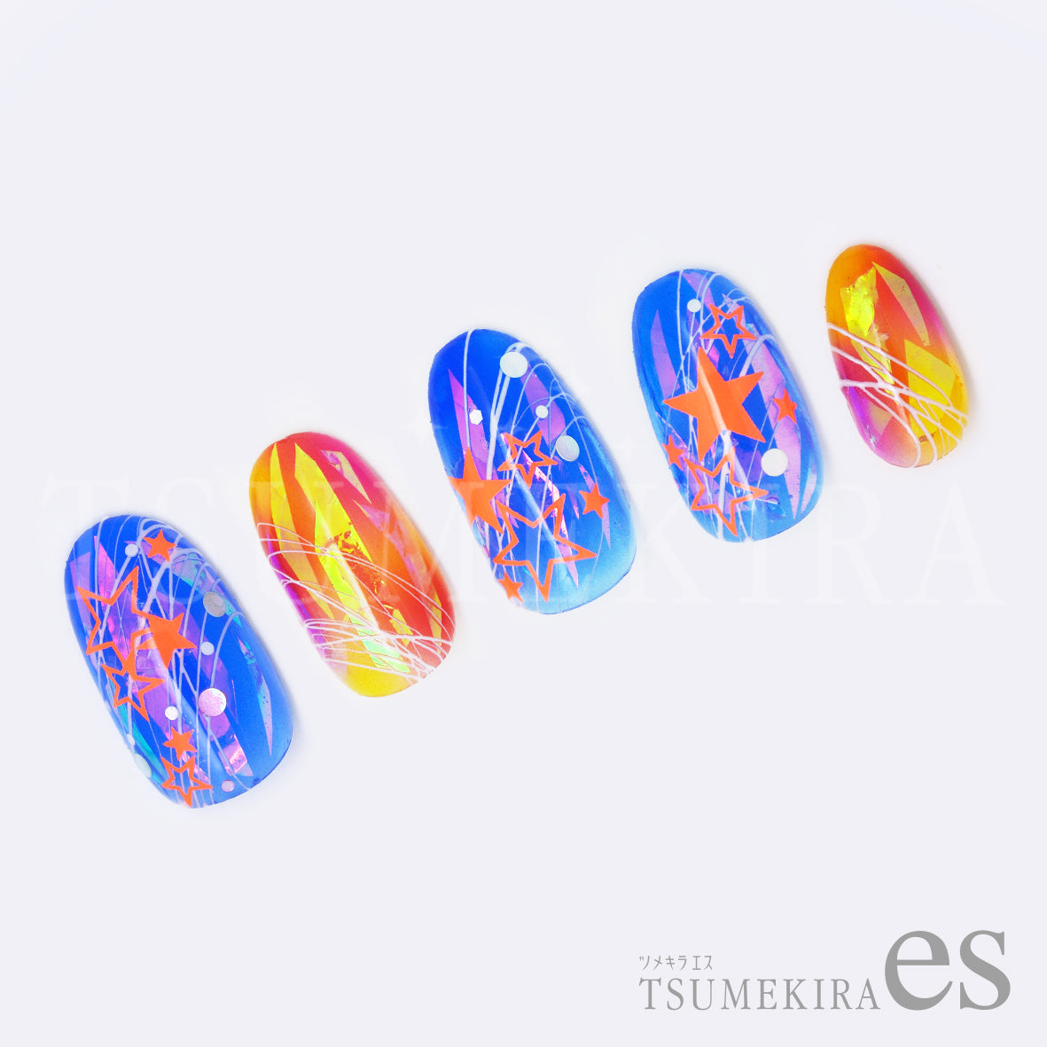 TSUMEKIRA 【ES】 NEON STAR NEON ORANGE | ES-NST-102