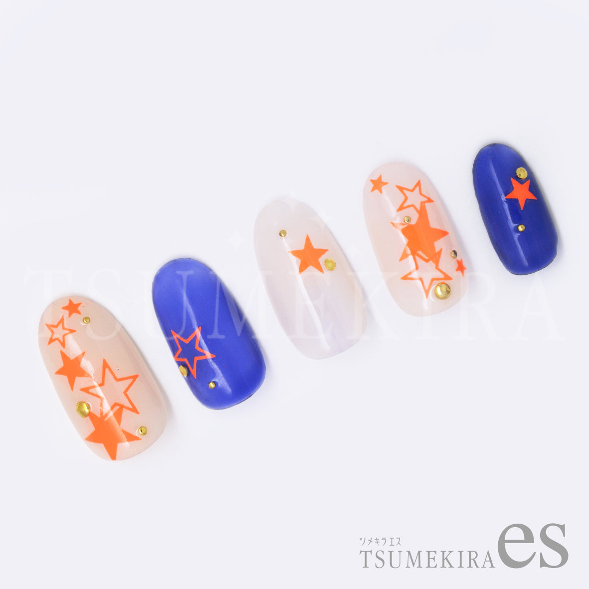 TSUMEKIRA 【ES】 NEON STAR NEON ORANGE | ES-NST-102