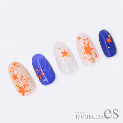 TSUMEKIRA 【ES】 NEON STAR NEON ORANGE | ES-NST-102