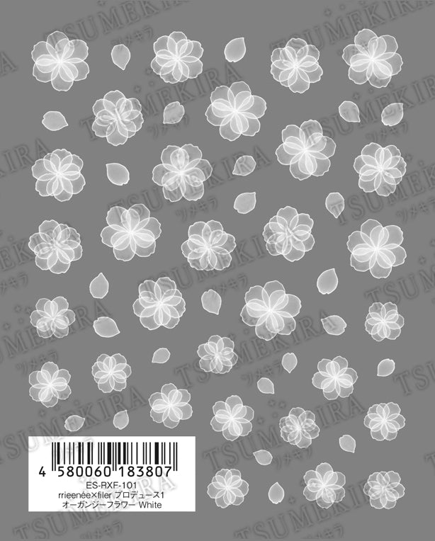 TSUMEKIRA 【ES】 RRIEENÉExFILER × ORGANDY FLOWER WHITE | ES-RXF-101