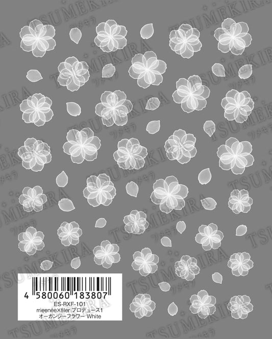 TSUMEKIRA 【ES】 RRIEENÉExFILER × ORGANDY FLOWER WHITE | ES-RXF-101