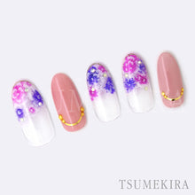 Load image into Gallery viewer, TSUMEKIRA CRANBERRY NAIL × GRADATION FLOWERS WHITE | NN-KJR-109
