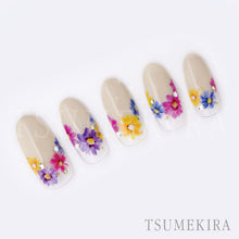 Load image into Gallery viewer, TSUMEKIRA CRANBERRY NAIL × COLORFUL FLOWERS | NN-KJR-110
