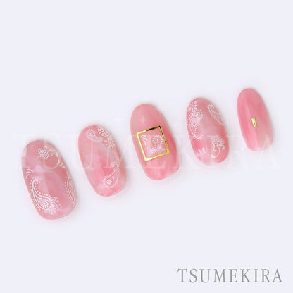 TSUMEKIRA PAISLEY PATTERN 2 WHITE | NN-PAI-201