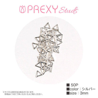 PREXY STUDS DESIGN FRAME TRIANGLE SILVER