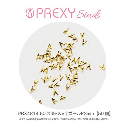 PREXY STUDS V-SHAPED GOLD