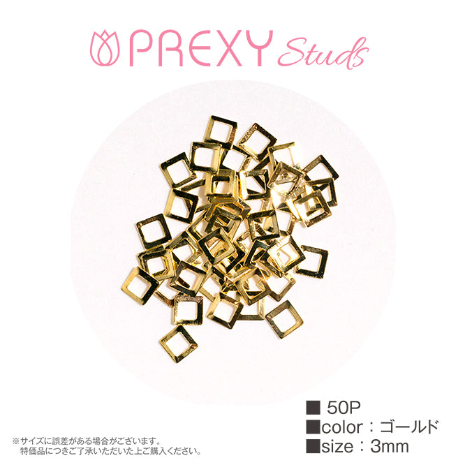 PREXY STUDS SQUARE FRAME GOLD PRX4834