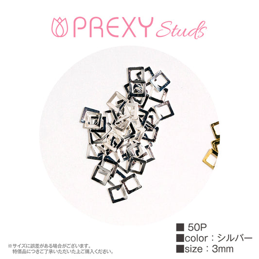 PREXY STUDS SQUARE FRAME SILVER PRX4835