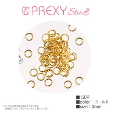 Load image into Gallery viewer, PREXY STUDS DESIGN FRAME ROUND GOLD
