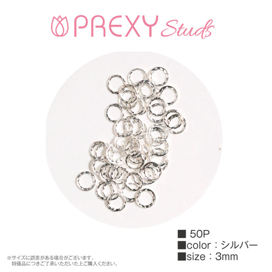 PREXY STUDS DESIGN FRAME ROUND SILVER