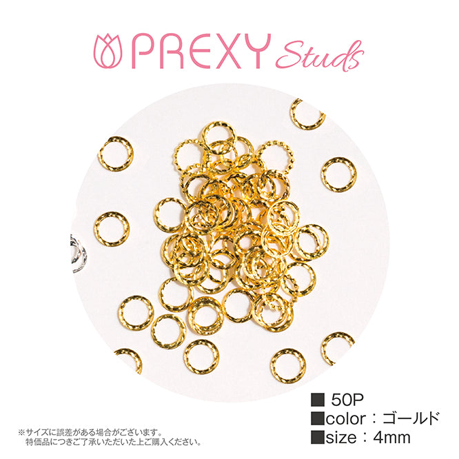 PREXY STUDS DESIGN FRAME ROUND GOLD