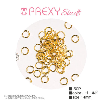 PREXY STUDS DESIGN FRAME ROUND GOLD