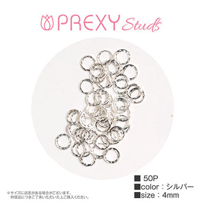 PREXY STUDS DESIGN FRAME ROUND SILVER