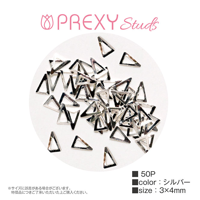PREXY STUDS FRAME LONG TRIANGLE SILVER PRX4859