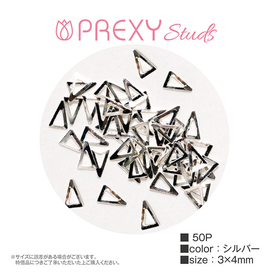 PREXY STUDS FRAME LONG TRIANGLE SILVER PRX4859