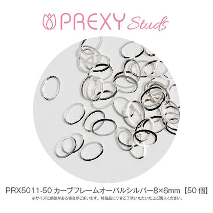 CURVED FRAME OVAL SILVER