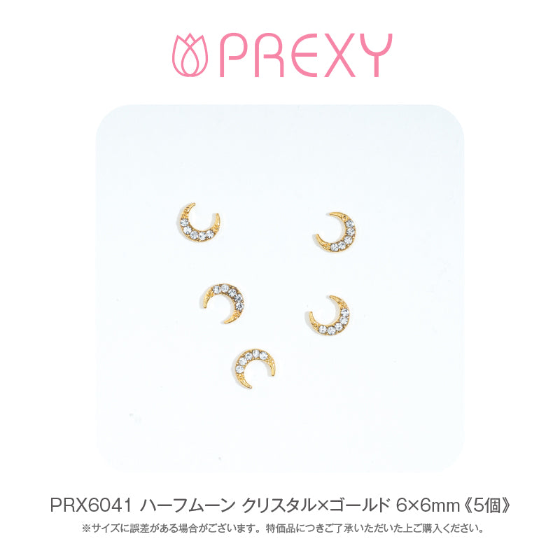 HALF MOON CRYSTAL X GOLD PRX6041
